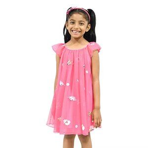 NEW Lilt Little Girls Short Sleeve Flutter Sleeve A-Line Dress Size 6